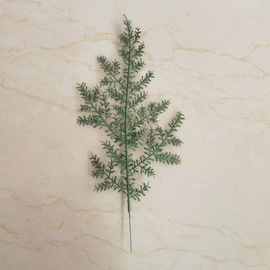 仿真蕨类植物 塑料带铁线松针枝 圣诞树工艺装饰松树枝配件批发