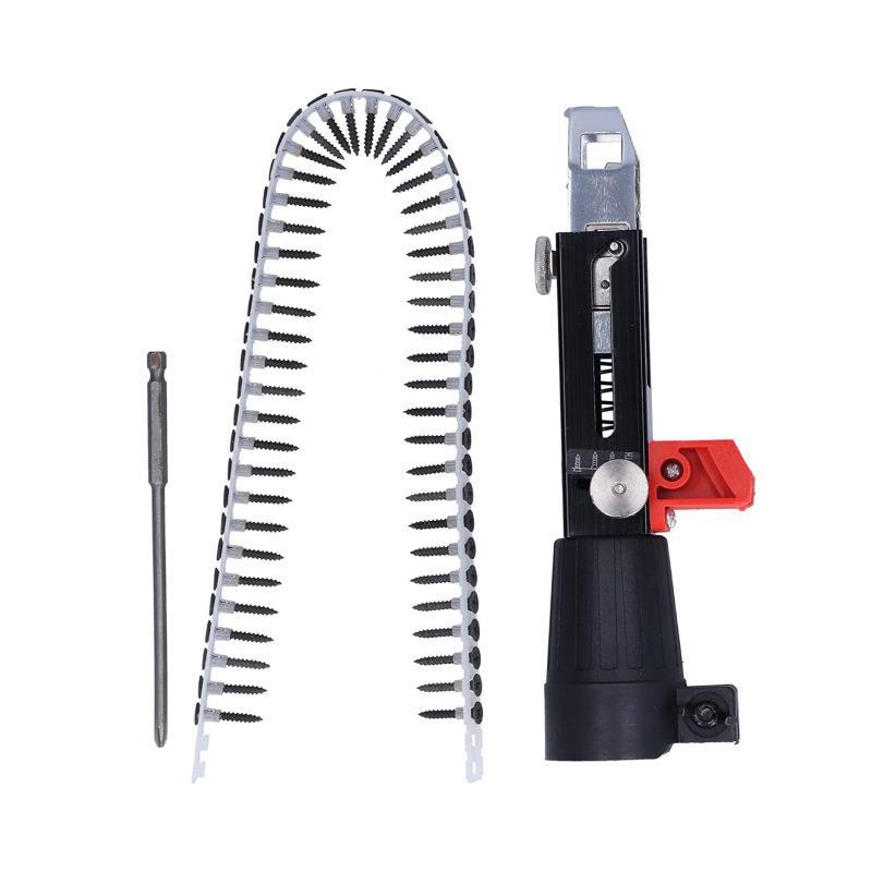 链钉枪电钻送钉枪 链带螺丝钉枪头 木工石膏板装订枪 自动送钉枪