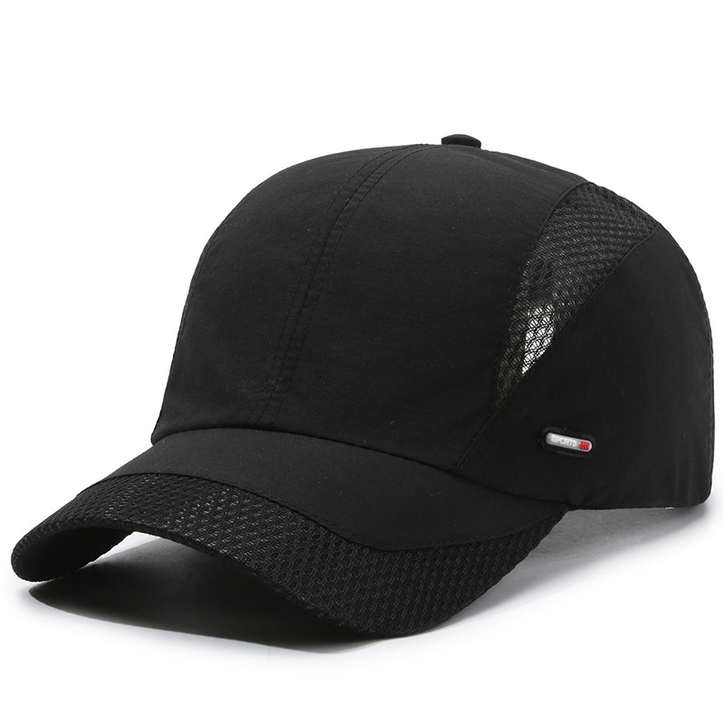 Sombrero de sol unisex para hombre, para deportes al aire libre, transpirable, de malla, de secado rápido, color liso y perforado._voghion.com