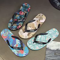 Мужские шлепанцы-сланцы, нескользящие летние пляжные тапочки, корейский стиль, размеры XS–L