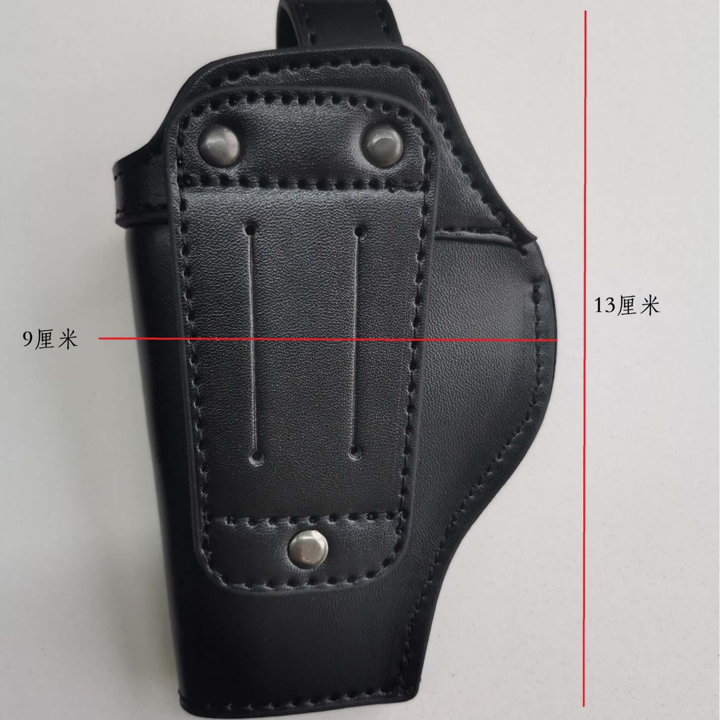 Modelo militar de aleación de gran tamaño con accesorios especiales: funda de cintura, funda de extracción rápida, funda de cuero, linterna, mira láser infrarroja.