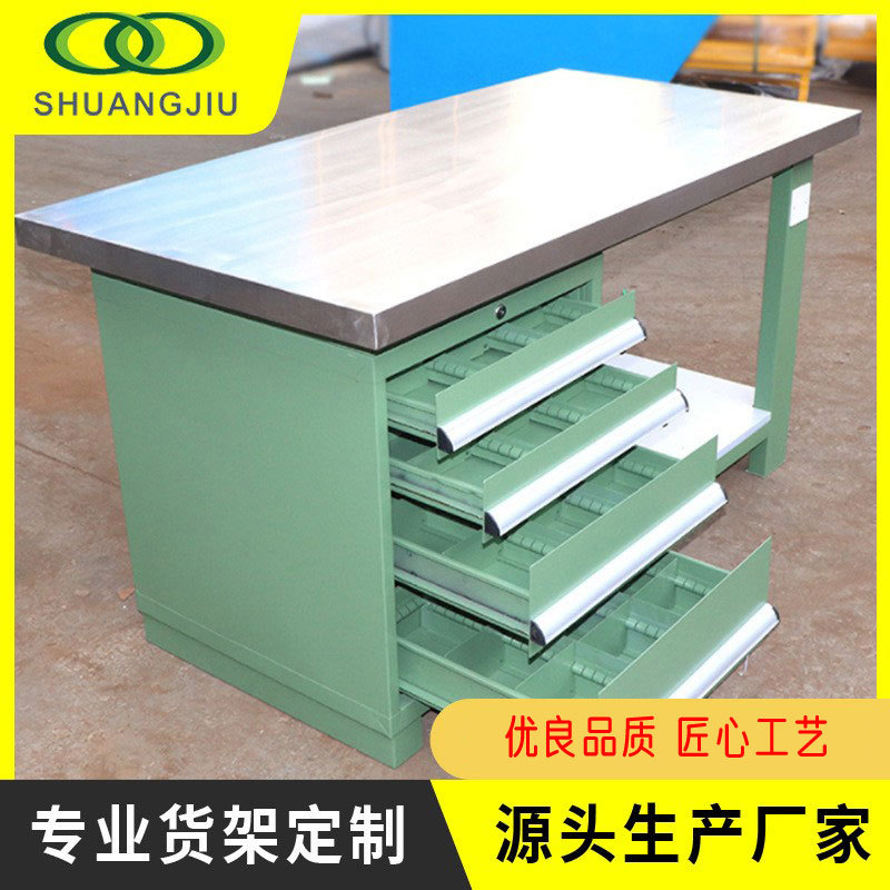 【双久】不锈钢防静电工作台201桌子打包操作面 操作台重型工作