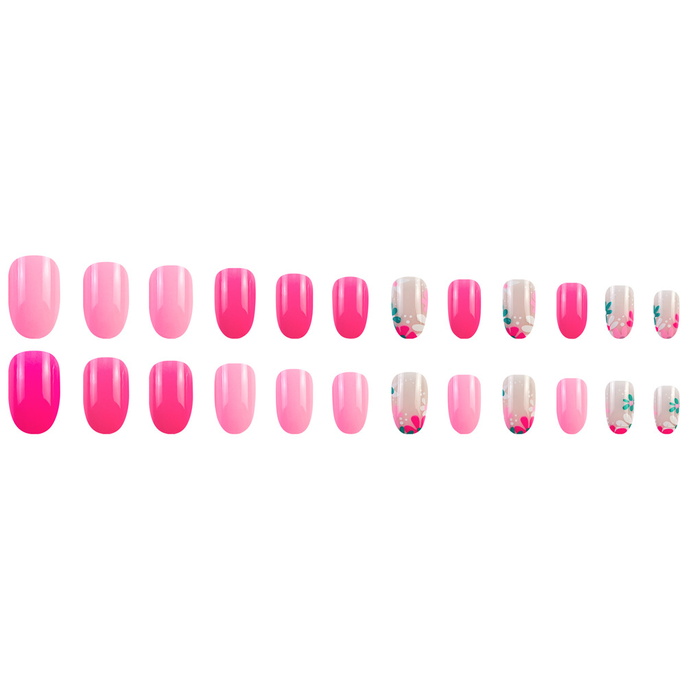 Europa y los Estados Unidos comercio exterior venta caliente pegatinas de uñas rosadas pequeñas flores frescas blanqueamiento de uñas patas de uñas explosivas transfronterizas usar uñas image 6