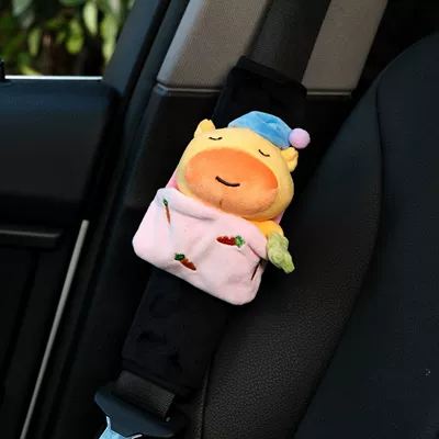Seatbelt Shoulder Pad Cute Seat belt shoulder pad - sleeping-capybara-lulu-shoulder-cover-single-genuine-doll-viscose-style-no-specifications