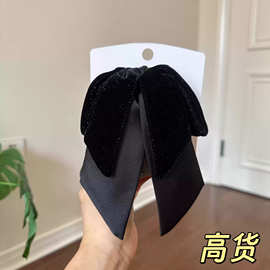 新款高级感法式公主气质精致淑女甜美抓夹复古百搭发饰蝴蝶结0922
