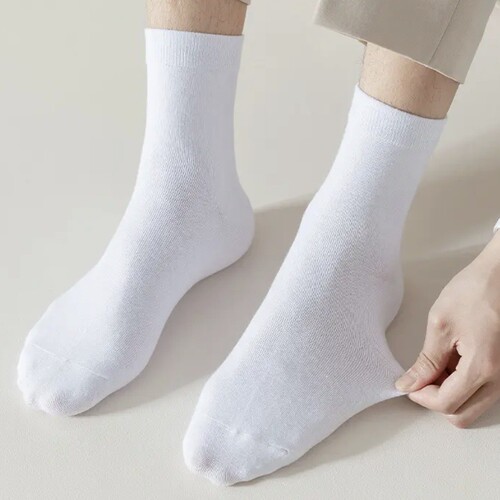 Thin-calf socks men's plain color breathable four-season casual sports socks for women, polyester maternity socks, new women's socks
