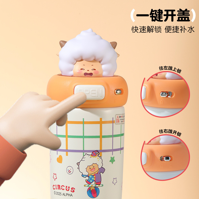 喜羊羊灰太狼水杯高颜值塑料杯儿童学生便携保温杯创意礼品批发|undefined