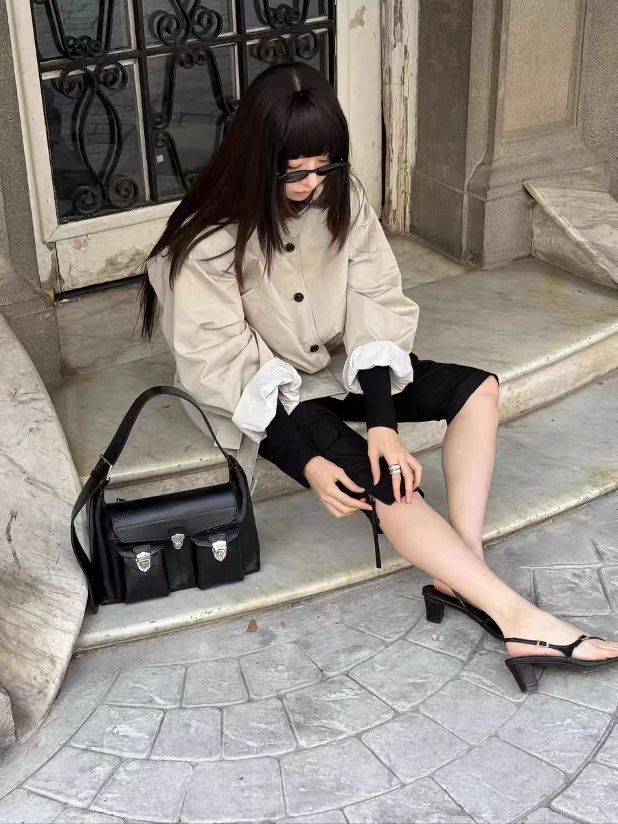 Весенние южнокорейские товары, пряжка, пояс, trench coat, (Physicals)