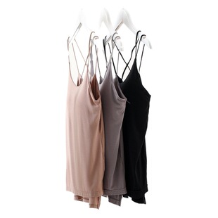 22 Summer Vest with Chest Pad Beauty Back Sling Women's One-piece Cross Bra Underwear Sexy Outer Wear Base Shirt