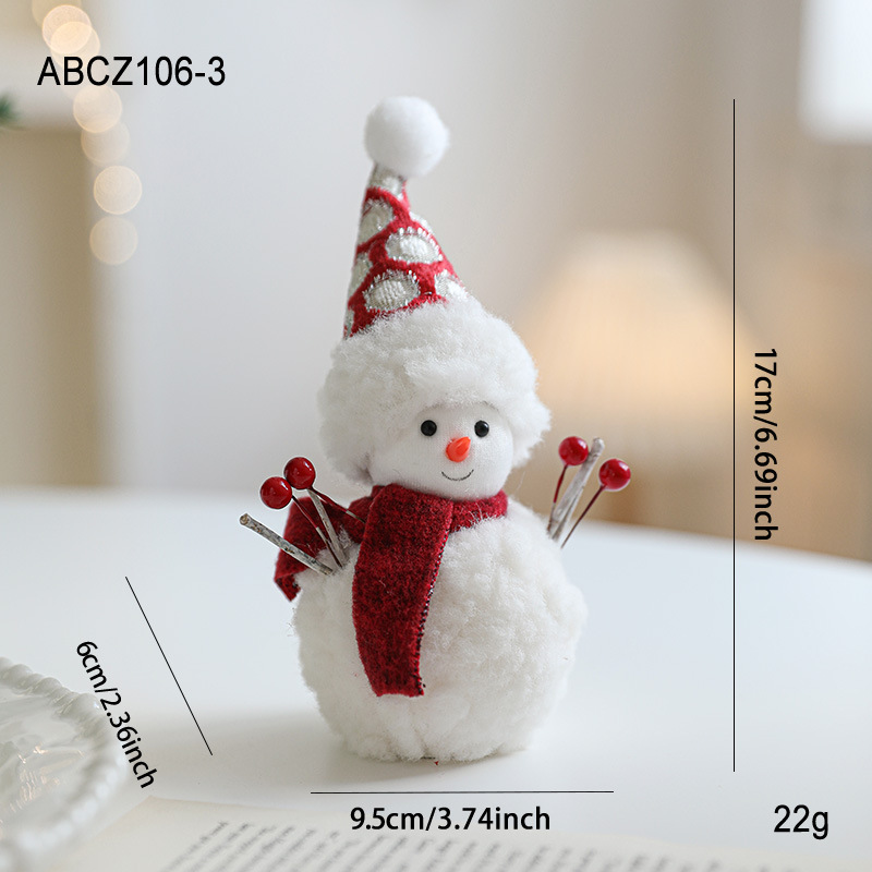 Espuma de peluche de Navidad muñeca de nieve decoración de escritorio bufandas rojas encantadoras muñecas ventanas de decoración de atmósfera