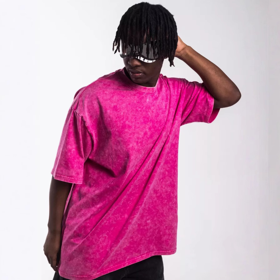 Amazonins lavado retro europeo gran camiseta de algodón de manga corta de cuello redondo suelta camiseta para hombres y mujeres