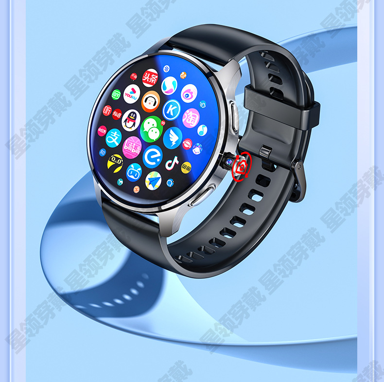 Heshuncheng P68X Android Card Full Network Amoled Phone Multi-Function Wifi Game Disc Smart Watch