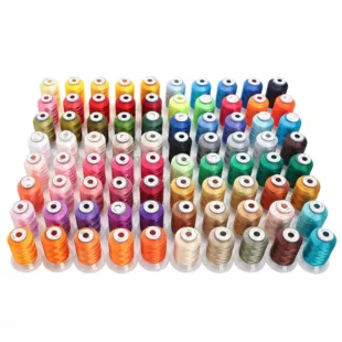 Embroidery Thread Set, 80 Colors, 120D/2 High‑Strength Polyester, 500 m per Spool