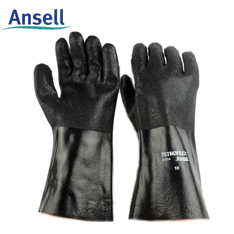 安思尔12-214ANSELL 12-214化学品防化手套 耐酸碱带内衬舒适耐用