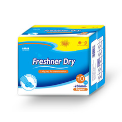 280mm 10-packs sanitary pads, menstrual pads, nursing pads, period pants FRENSHNER DRY, export to Ghana, Africa