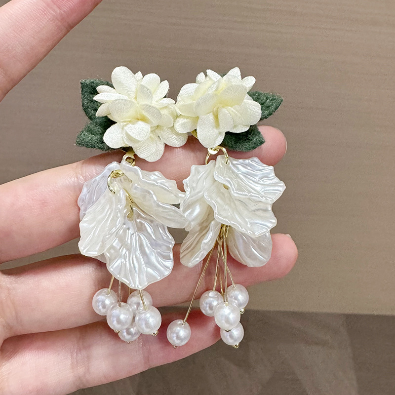 森系小清新灵动少女花卉耳饰精致灵动超仙百搭气质耳饰ins风耳环|undefined
