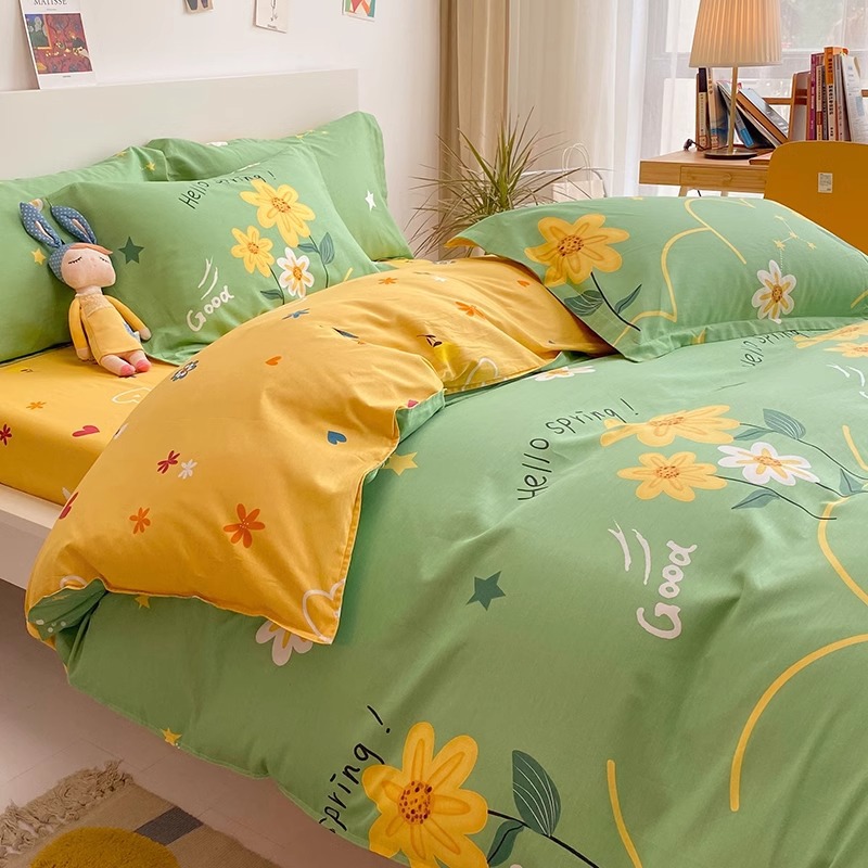 Funda de edredón de algodón fresco pequeña pieza individual 100 funda de edredón de algodón 150x180x200X230 dormitorio de estudiantes individual doble