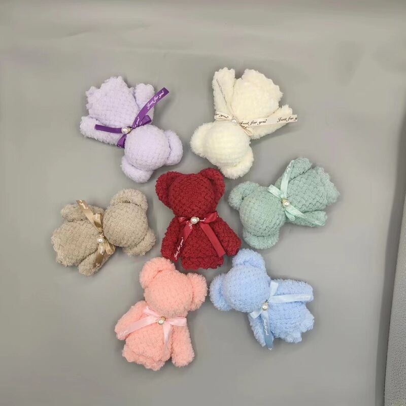 Bear Shaped Accompanying Ceremony Wedding Birthday Return Ceremony High Color Value Pineapple Pane Towel Square