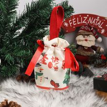 手提圣诞节收纳袋帆布ins风礼品袋批发节日礼物包装平安夜苹果袋