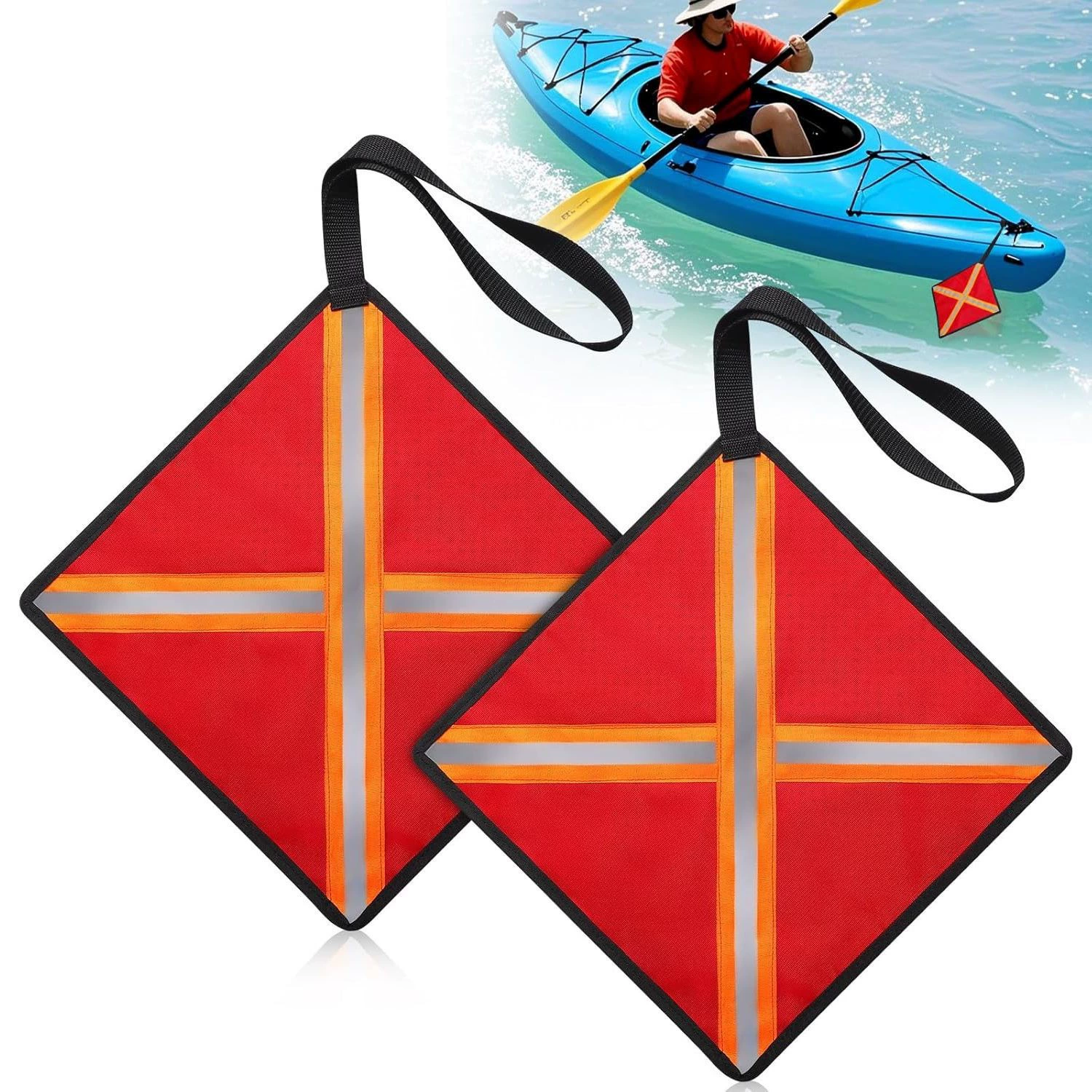 Новый трансграничный светоотражающий флаг безопасности для грузовика. Предупреждающий флаг суперприцепа для каяка и каноэ