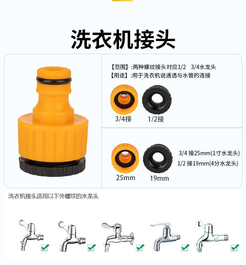 High-Pressure Car Wash Water Gun with Rubber-Coated Direct Spray Water Gun Tool, Hose for Watering Flowers, Household Car Wash Tool Set