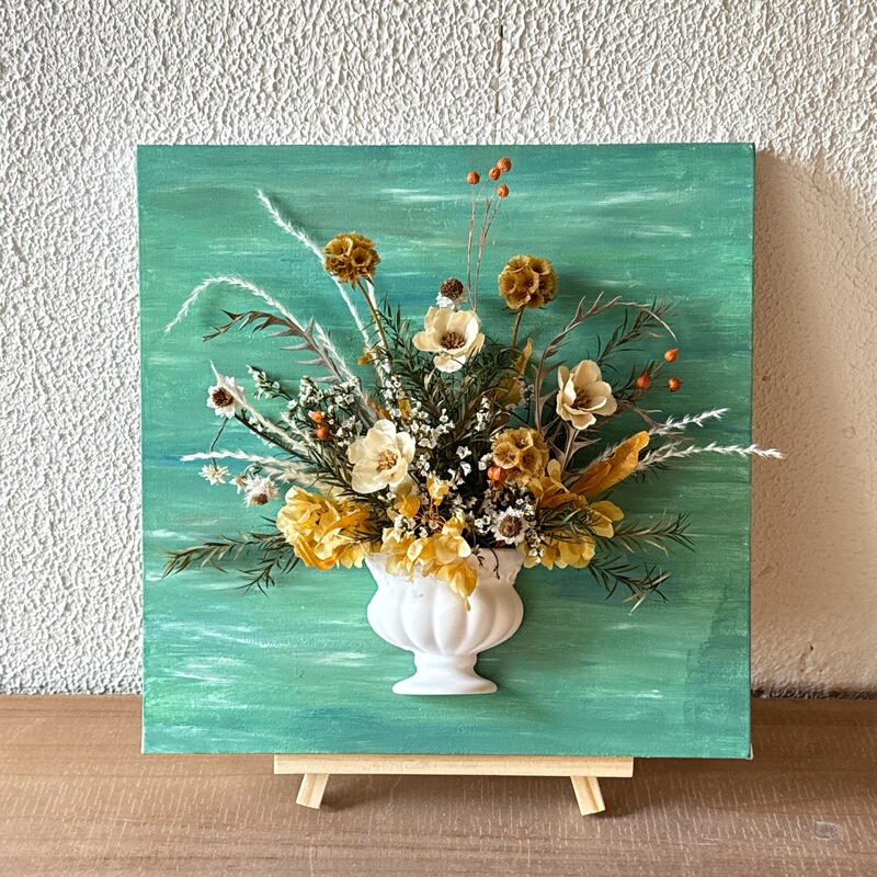 立体フランス油絵フラワーアレンジメント diy 不滅の花石膏装飾品チームビルディング手作り活動不滅の花フォトフレームサロン|undefined