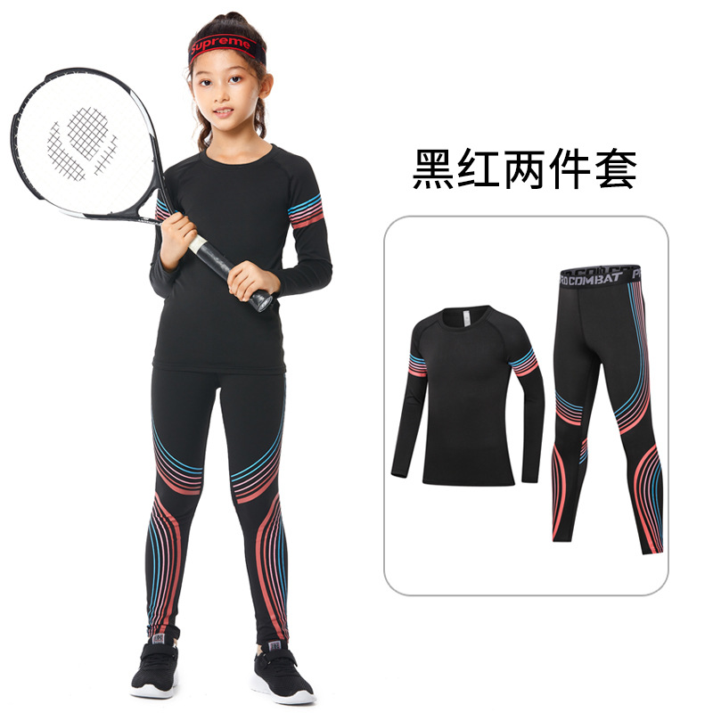 블랙 앤 레드 스트리머 투피스 세트