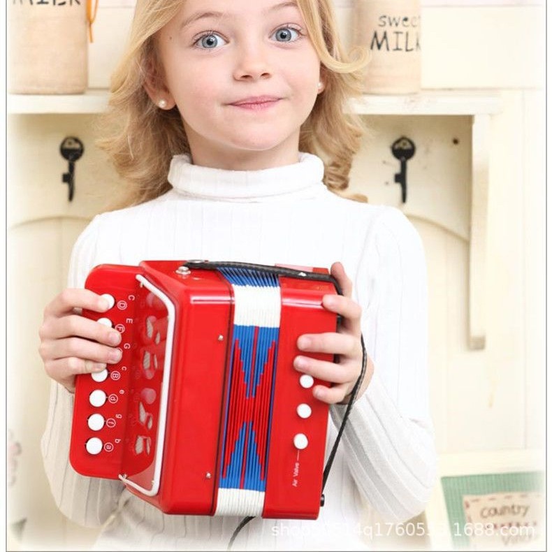 7 Clave 2 bajo niños acordeón adulto principiante pequeño instrumento musical educación temprana piano juguete regalo