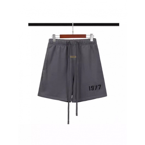 FOG Heavyweight Trendy Short Pants 1977 Fashion Loose Simple Men's Five-Pocket Shorts ESS Silicone Label Five-Pocket Shorts
