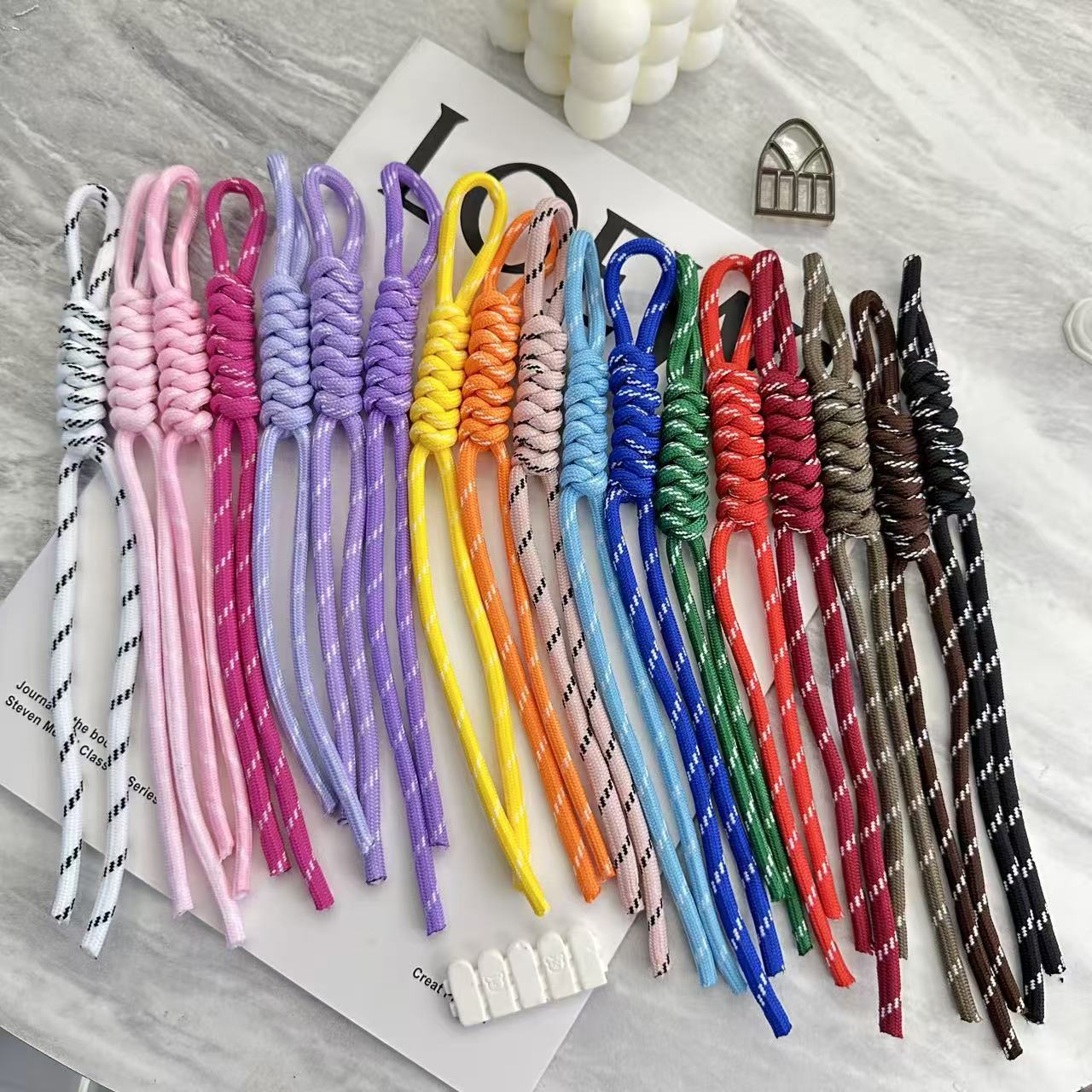 Braided Phone Charm DIY Snake Knot Accessory Keychain Phone Lanyard Bag Charm Miu Series Trendy Influencer Charm