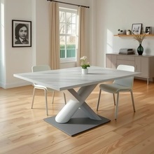天然奢石长桌巴西原石大理石整板饭桌轻奢别墅餐厅家具设计师同款