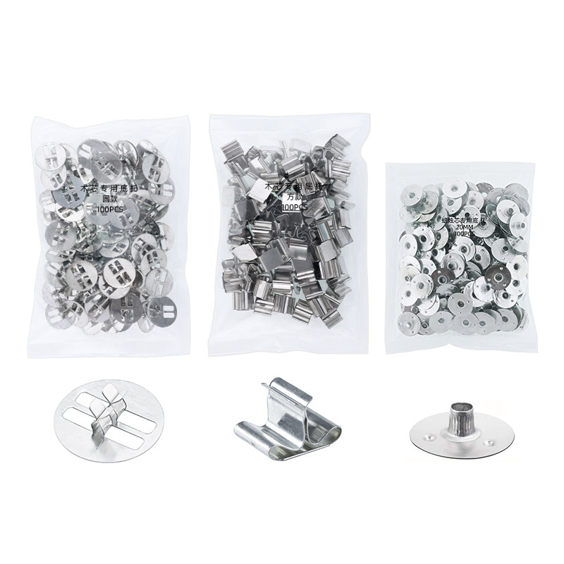 Wax core metal gasket candle core maintainer label bottom holder for making candle wick base holder wax Holder