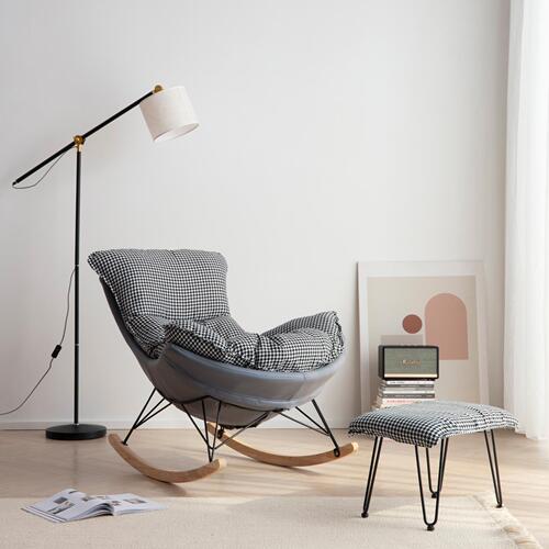 Nordic trendy leisure rocking chair lazy sofa lobster chair for home living room balcony bedroom single rocking chair lounge chair