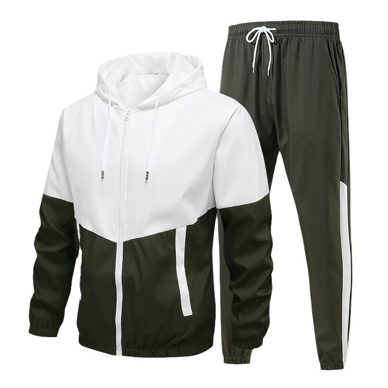 Transfronterizo M - 6XL chaqueta con capuzas de primavera hombre nuevo juego deportivo de otoño hombre dos piezas de fábrica al por mayor