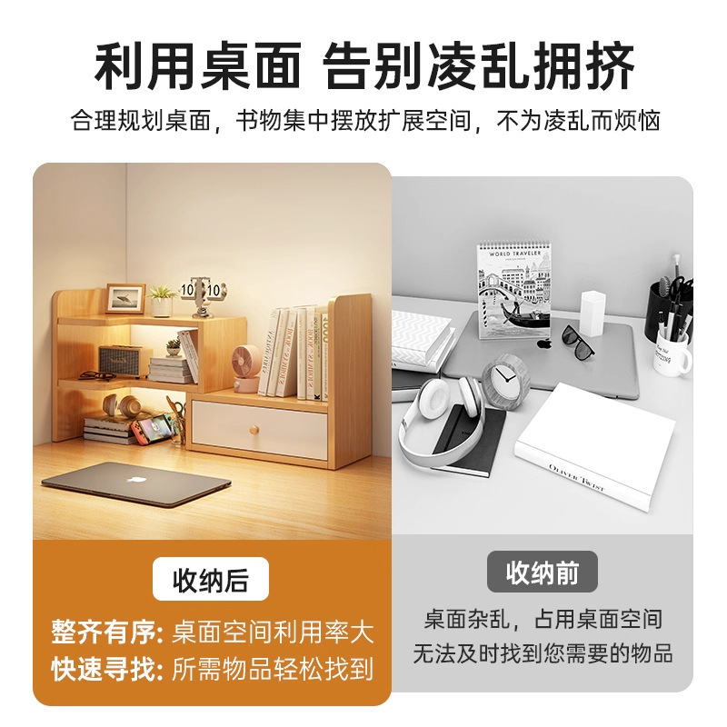 桌面书架桌上转角置物架办公工位改造小书柜学生宿舍书桌收纳架子|undefined