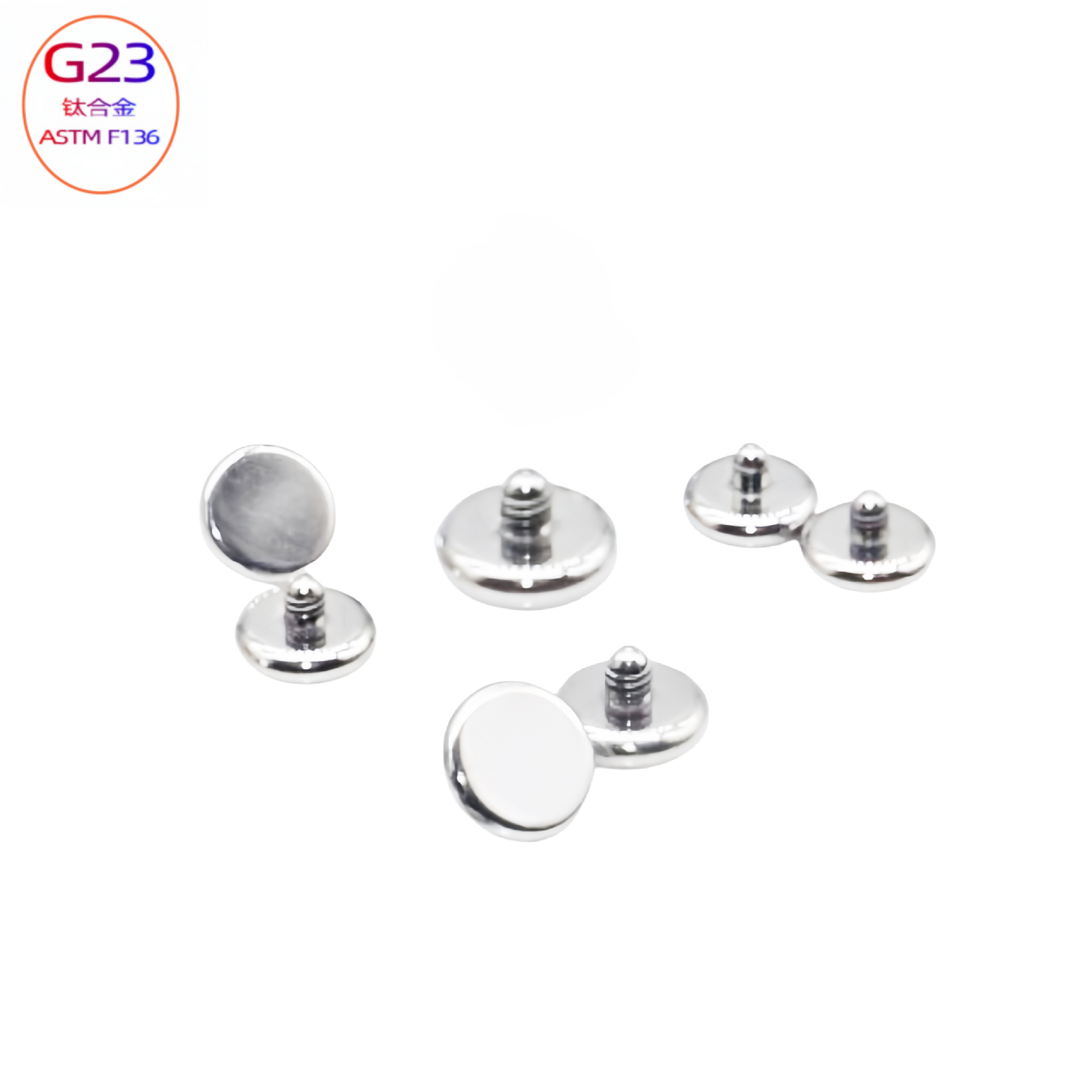 Silver pointed spike labret stud material detail
