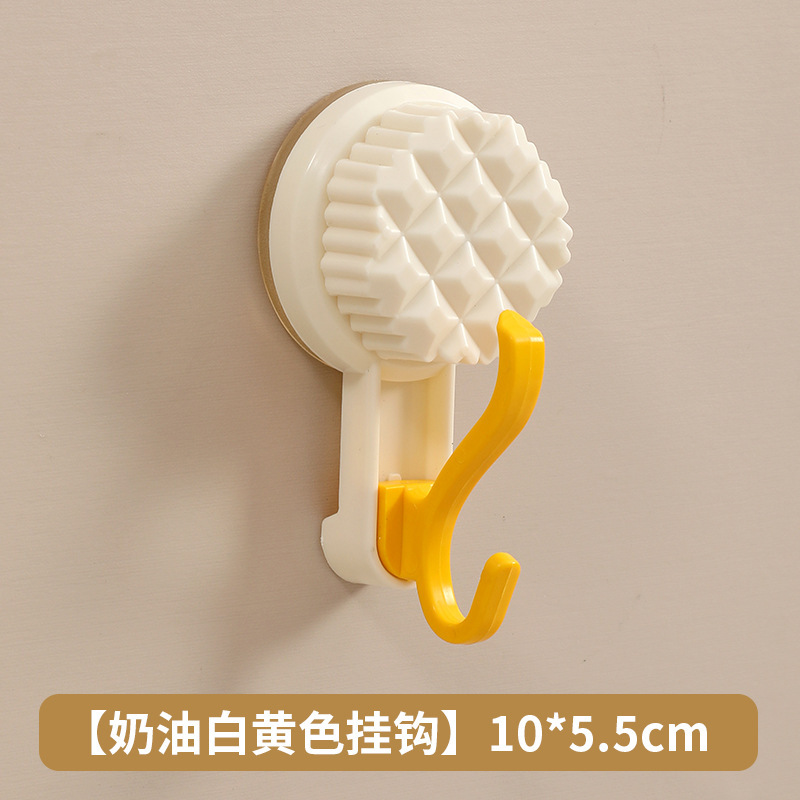 吸盘挂钩旋转真空免打孔无痕多巴胺奶油风客厅厨房卫生间门厅收纳|undefined