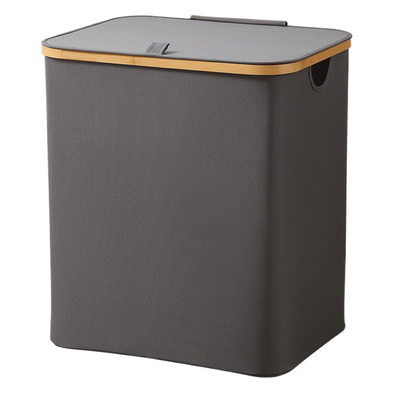 Cesta ropa sucia bambú, plegable,alto aspect