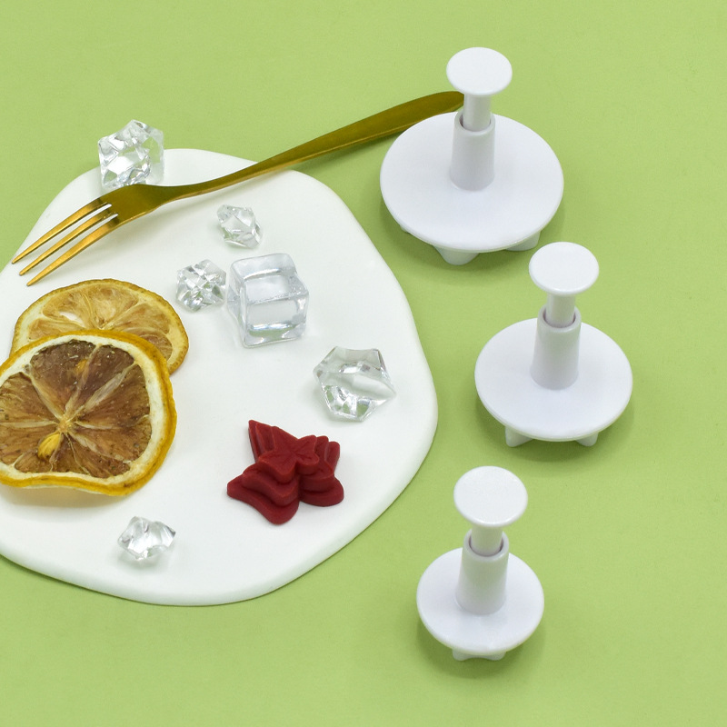 Molde para galletas con forma de hoja de arce, juego de moldes creativos para pasteles de simulación, molde DIY de plástico ecológico