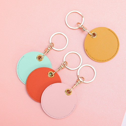 Ins style cute access control card holder creative keychain induction round access control card protective cover access control card holder can be wholesaled