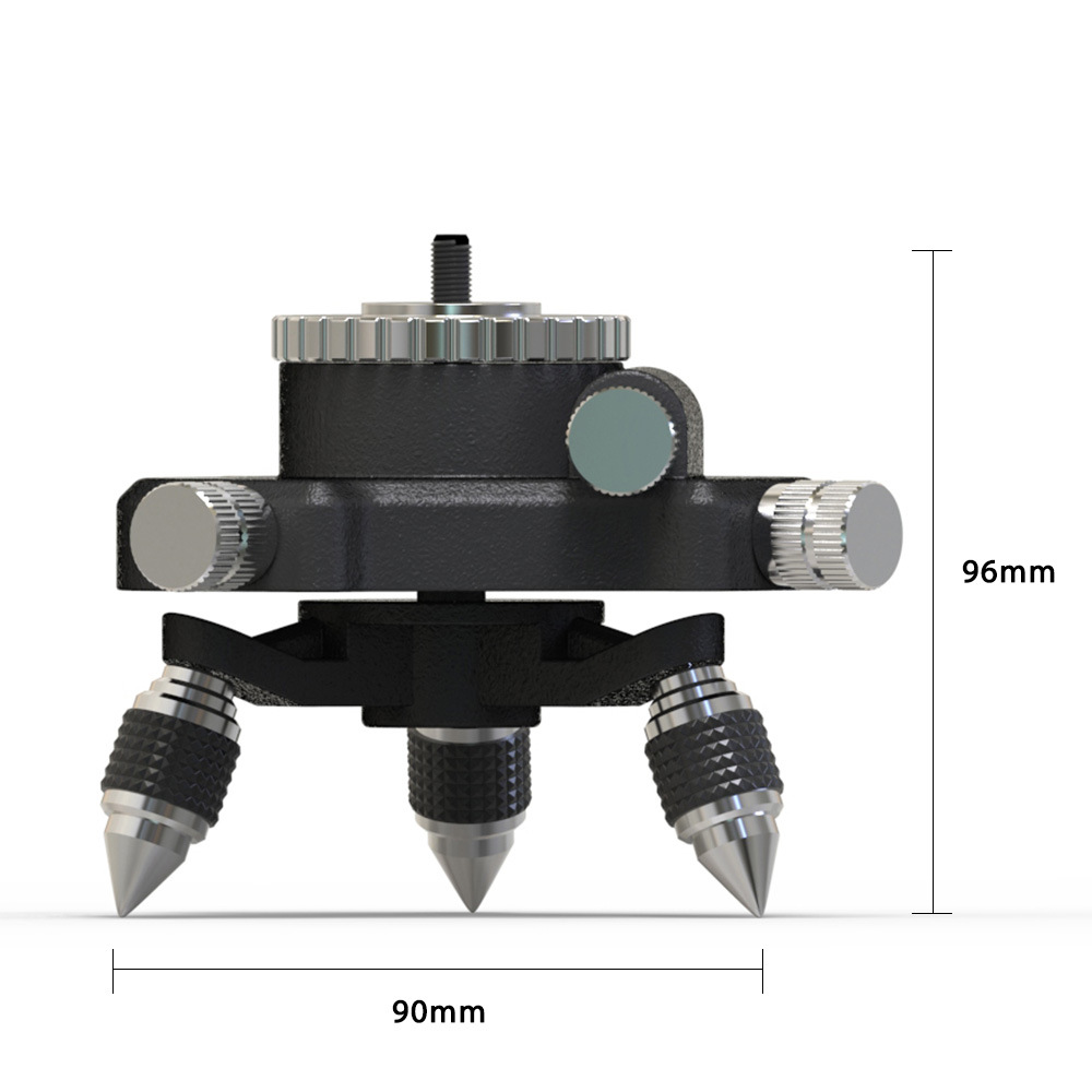 Base de ajuste de nivel 360 ° ajuste fino base de soporte de nivel de base de metal