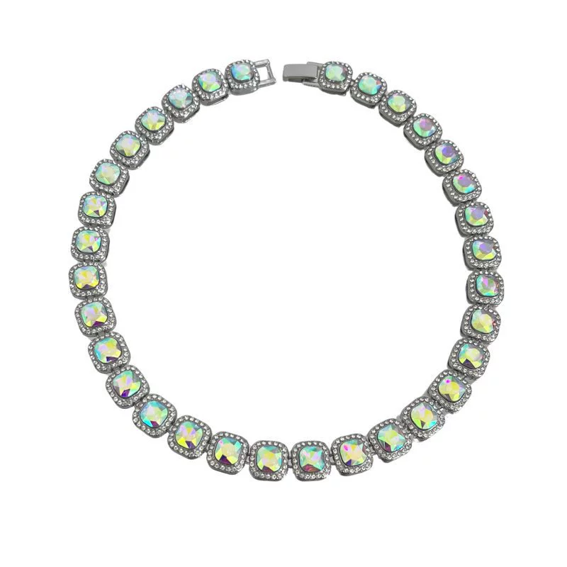 Men's necklace, chain for key bag  hip-hop style for men and women, sweater, American style, with gem, high-quality style
