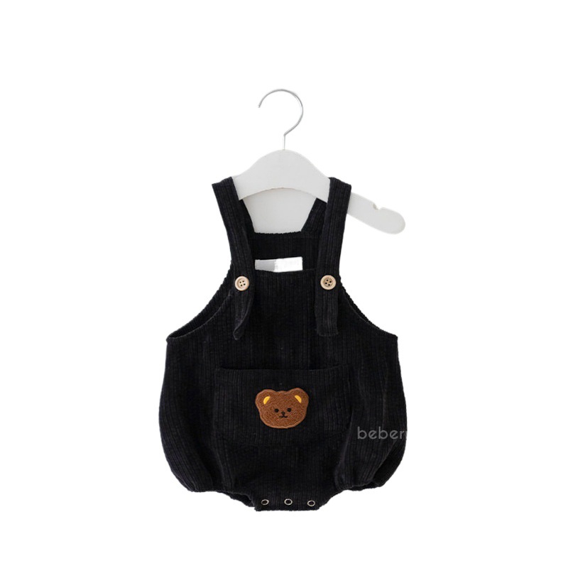 Estilo coreano niños y niñas recién nacido suspender romper ins oso infantil bordado triángulo mameluco PANA corto mameluco