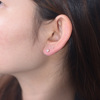 Brand fresh small earrings, silver 925 sample, Korean style, simple and elegant design