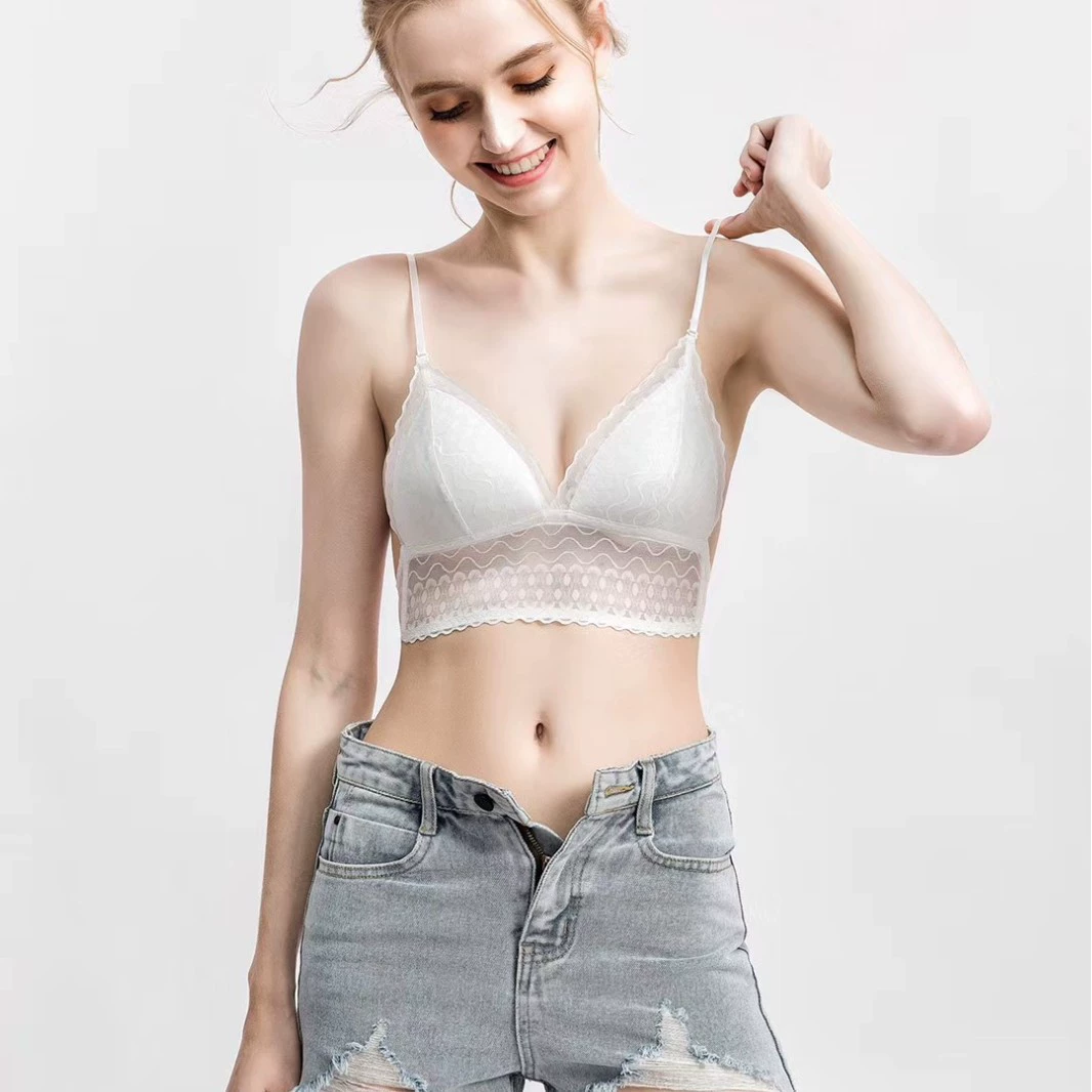 Sexy lace underwear, wireless bra, dress, European style, french style, backless, beautiful back