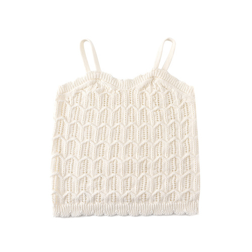 Girls suspender hollow vest knitted suspender summer girls vest baby children's clothing source live delivery