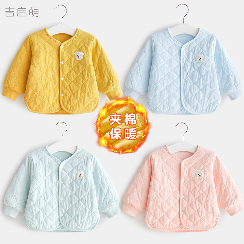 Capa de algodón para bebés otoño y invierno para niños, chaqueta de algodón caliente para niños y niñas, chaqueta de algodón para bebés de invierno gruesa