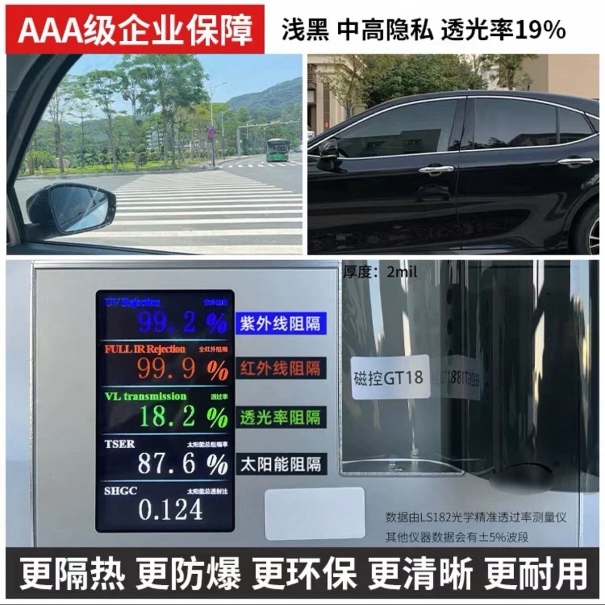 Suitable for Tesla Y, Special Car Window Glass Insulation and Explosion-Proof Film, Electrically Cut, Privacy Protection, Anti-Ultraviolet, Sun Protection