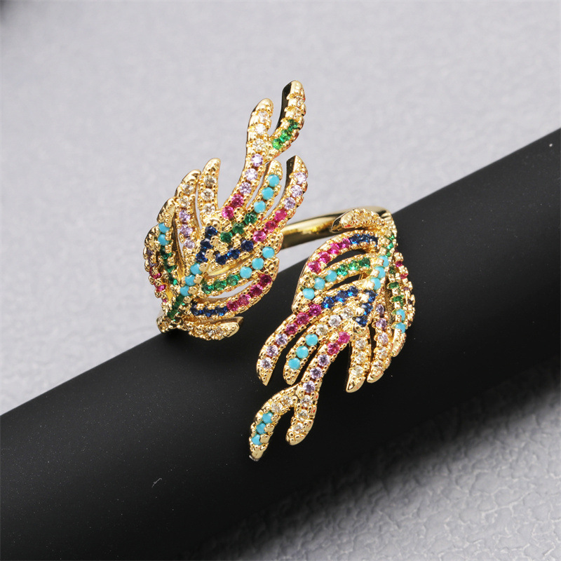 Leaf-Shaped Copper Ring 5