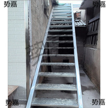 镀锌楼梯简易钢结构防滑加厚室外楼梯踏步室内户外阁楼梯